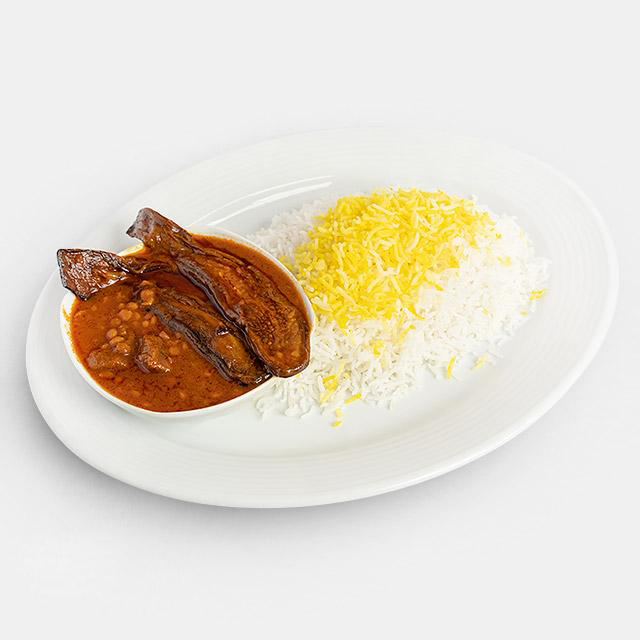 چلو خورشت قیمه بادمجان